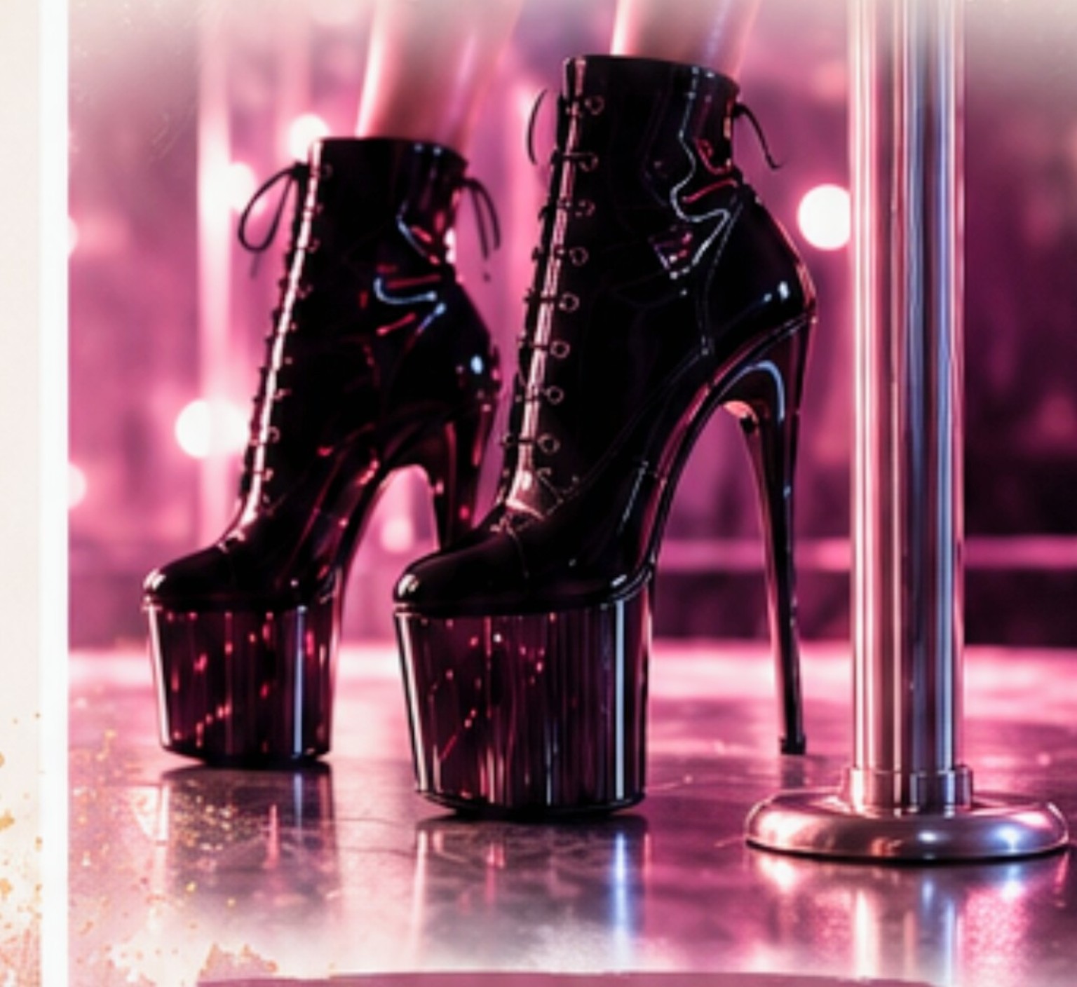 Chaussures de pole dance dans le studio