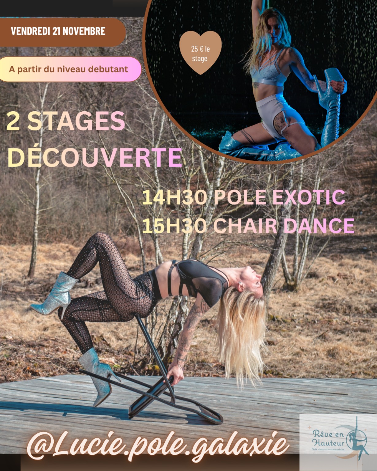 Stage découverte pole exotic et chair dance